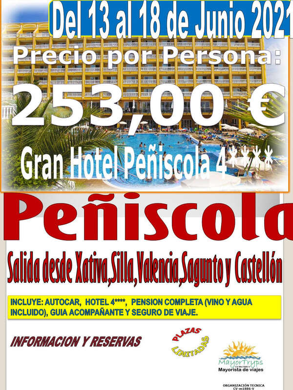 Gran Hotel Pescola Del 13 al 18 de JUNIO de 2021 en Pescola, Baix Maestrat, Castelln